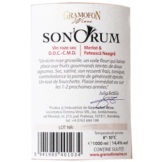 Gramofon | Sonorum | Vin roze sec 1L