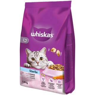 Whiskas | Hrana uscata pentru pisici sterilizate, cu somon 1.4kg