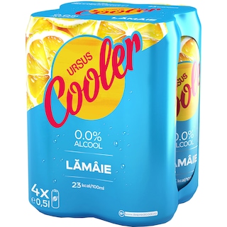Ursus Cooler | Bere fara alcool cu suc de lamaie 4x0.5L