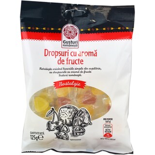 Gusturi romanesti | Dropsuri cu aroma de fructe 125g