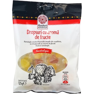 Gusturi romanesti | Dropsuri cu aroma de fructe 125g