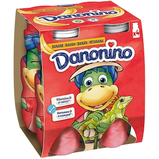 Danonino | Iaurt de baut cu piure de banane, 1.6% grasime 4x100g