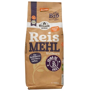 Bauckhof | Faina integrala de orez fara gluten 500g
