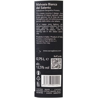 12 E MEZZO | Vin alb Malvasia  Bianca del Salento 0.75L