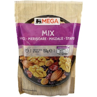 MEGA | Mix nuci, merisoare, migdale si stafide 150g