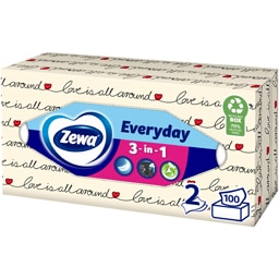 Zewa | Servetele faciale Everyday, 2 straturi, 100 bucati