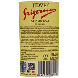 Jidvei | Grigorescu | Vin alb demisec Dry Muscat 0.75L