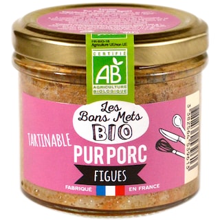 Les Bons Mets BIO | Terina ecologica de porc cu smochine  90g