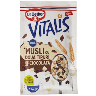 Dr. Oetker | Vitalis | Musli cu doua tipuri de ciocolata