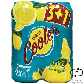 Ursus Cooler | MIx de bere fara alcool si limonada 3+1 x 0.5L