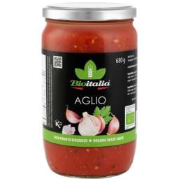 Sos de rosii bio cu usturoi copt 350g