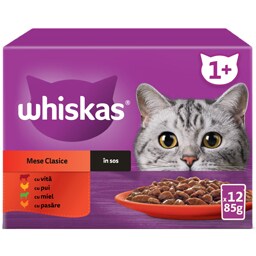 Whiskas | Hrana umeda pisici Mese Clasice in sos 12x85g