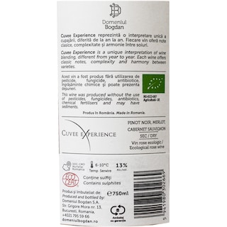 Domeniul Bogdan | Vin roze sec bio Cuvee Experience 0.75L