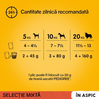 Pedigree | Pouch | Hrana completa pentru caini adulti, 2 cu vita si 2 cu pasare, 4x100g
