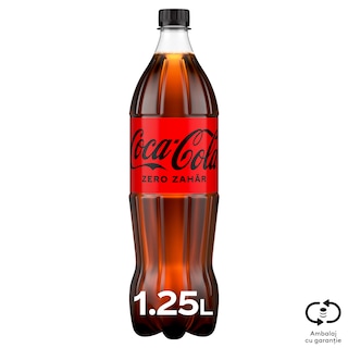 Coca-Cola Zero Zahar | Bautura racoritoare carbogazoasa  1.25L