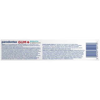 Parodontax | Pasta de dinti Gum+ Breath & Sensitivity 75ml