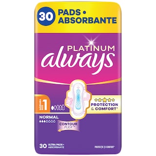 Always | Platinum | Absorbante marimea 1 Ultra Normal, 30 bucati