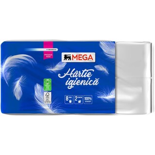 Hartie igienica 2 straturi, 8 role