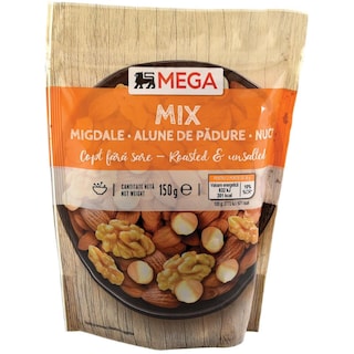 MEGA | Mix migdale, alune de padure, nuci, coapte, fara sare 150g