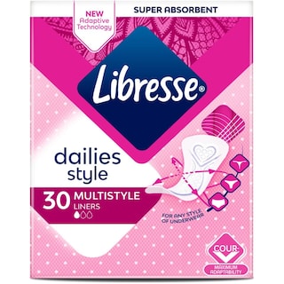 Libresse | Absorbante zilnice Multistyle, 30 bucati