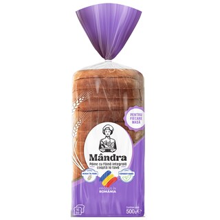 Mandra | Paine cu faina integrala, coapta la tava 500g
