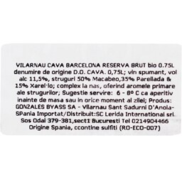 Vilarnau | Vin spumant Brut Reserva 0.75l