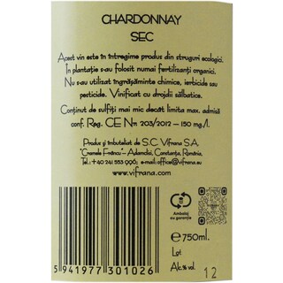 Bob cu bob | Vin alb sec ecologic 0.75L