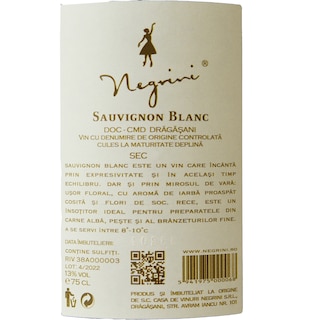 Negrini | Vin alb Sauvignon Blanc 0.75l