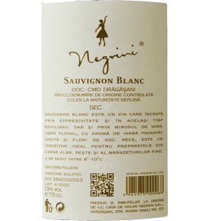 Negrini | Vin alb Sauvignon Blanc 0.75l