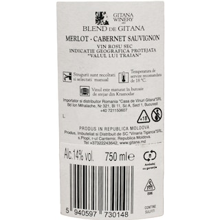 Gitana Winery | Vin rosu sec Merlot & Cabernet Sauvignon 0.75L
