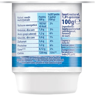 Danone | Iaurt natural 1.8% grasime 100g