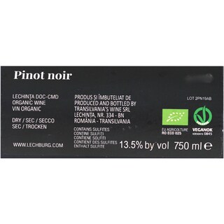 Lechburg | Vin rosu sec bio Pinot Noir 0.75L