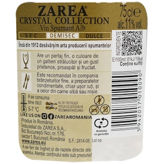 Zarea | Crystal Collection | Vin spumant alb demisec 0.75L
