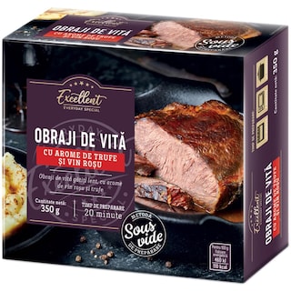Obraji de vita cu arome de trufe si vin rosu 350g