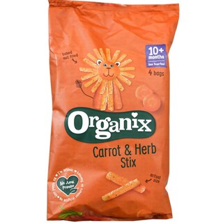Organix | Sticksuri ecologice din porumb cu morcovi 60g