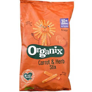 Organix | Sticksuri ecologice din porumb cu morcovi 60g