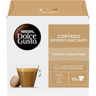 Nescafe | Dolce Gusto | Cafea Cortado Espresso Macchiato, 16 capsule