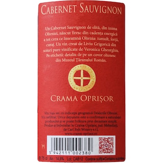 Crama Oprisor | Vin rosu Cabernet Sauvignon 0.75l