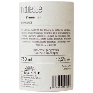 Trantu | Noblesse | Vin alb 0.75L