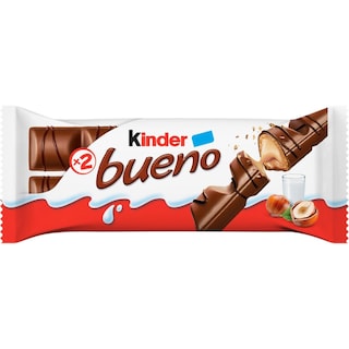 Kinder Bueno | Napolitana cu lapte si umplutura de lapte si alune 43g