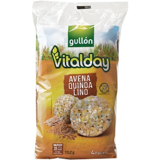 Gullon | Vitalday | Ovaz expandat cu quinoa si seminte de in, fara gluten 4x28.8g