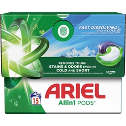 Ariel | Detergent Alpine, 15 capsule