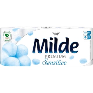 Milde | Hartie igienica Sensitive 3 straturi, 8 role