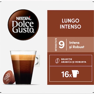 Nescafe | Dolce Gusto | Cafea Lungo Intenso, 16 capsule