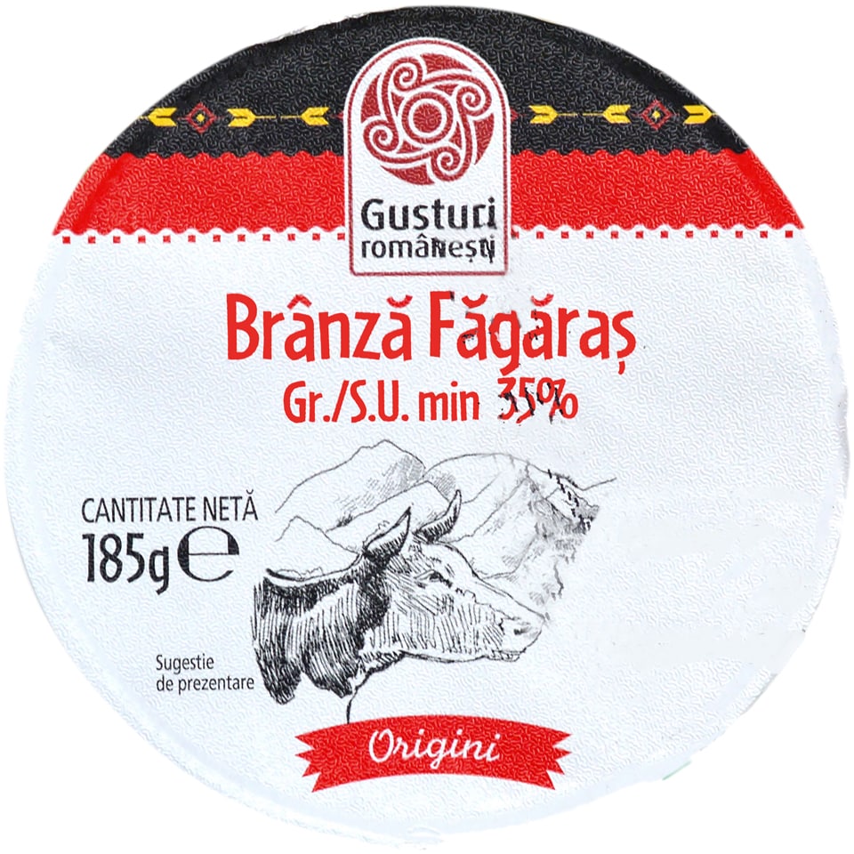 Gusturi romanesti | Branza proaspata de vaci cu smantana 185g | Mega-image