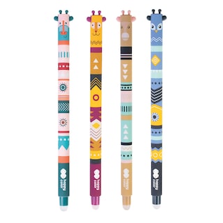 Happy Color | Roller gel cu rescriere, 0.5mm, albastru, Africans BOHO, diverse modele