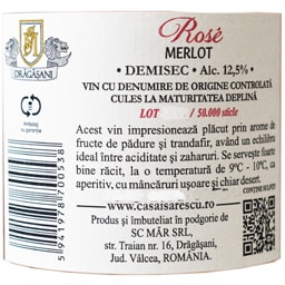Casa Isarescu | Vin roze demisec Merlot 0.75L