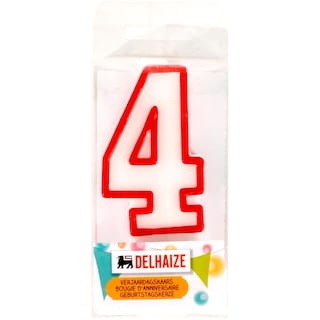 Delhaize | Lumanare aniversare cifra 4