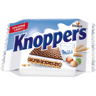 Knoppers | Napolitane cu crema de lapte si de nuga 25g