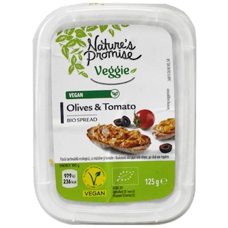 Nature's Promise Bio | Pasta tartinabila ecologica, cu masline si tomate 125g